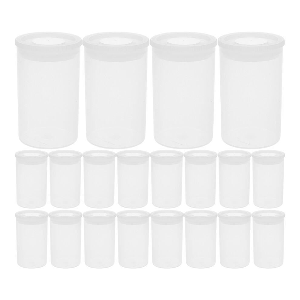 200Pcs Film Canisters With Caps Transparent Storage Containers 3212306625093