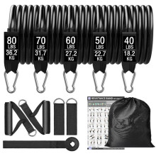 300lb Booty Resistance Band Set with Dumbbell Harness - Home Gym Workout