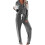 Pajamas Set Womens Long Sleeve Button Down-Dark Grey XXL 1