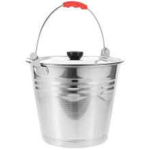 stainless steel bucket with lid for water and multi-purpose use
