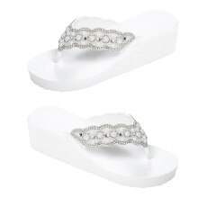 1 Pair Non-Slip Beach Slippers Women White 36 23.0cm 6us 3.5uk 36.5eu