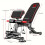 Adjustable Weight Bench for Full Body Exercise - Foldable, Multifunctional, Black&Red (1pc) 3