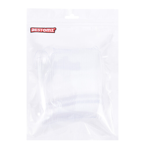 100pcs Transparent Plastic Spoons for Ice Cream Dessert 1