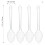 100pcs Transparent Plastic Spoons for Ice Cream Dessert 3