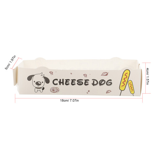 100pcs Hot Dogs Paper Boxes Sausage Packing Containers 2