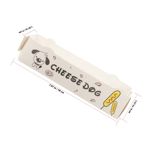 100pcs Hot Dogs Paper Boxes Sausage Packing Containers 1