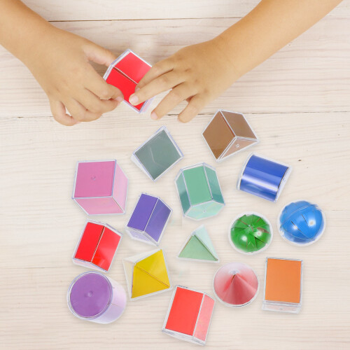 15pcs Translucent 3D Shapes for Light Table Kids Sensory Play 2