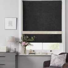 (Black, 120 cm (48")) Blackout Curtains- Premium Polyester Thermal Insulated Energy Saving Noise Reducing Set of 2 Rod Pocket Panels Block Sunlight 90 to 92% for