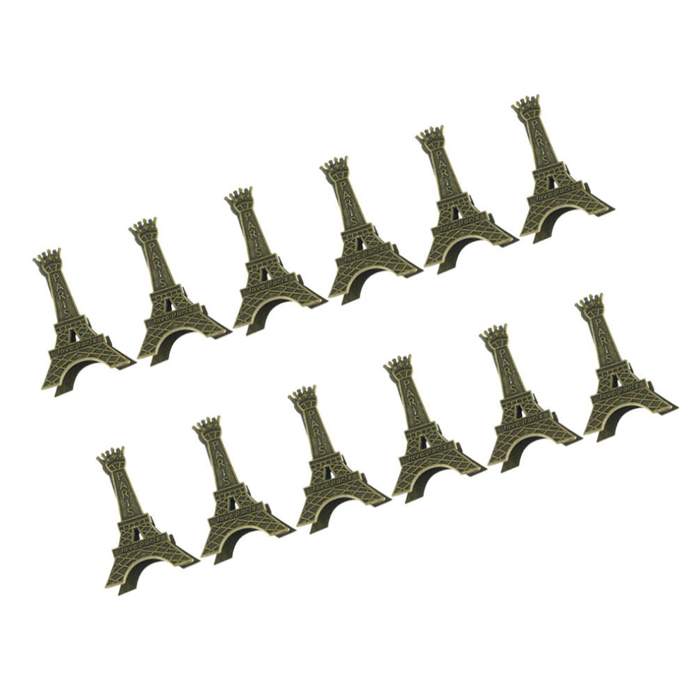 Photos - Other Furniture 12pcs Eiffel Tower Shaped Memo Clips Metal Holders