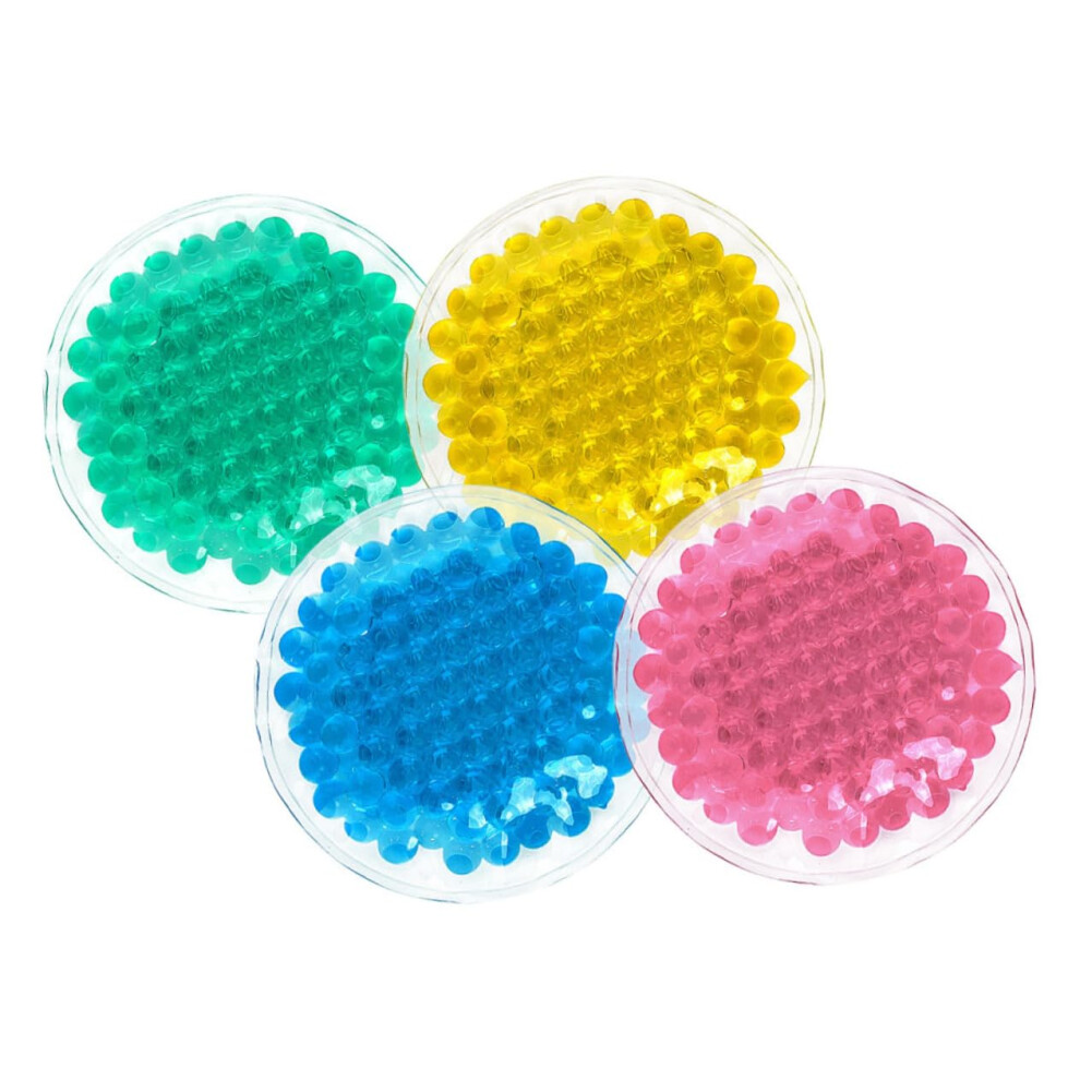 4pcs Small Round Cold Pack Ice Packs For Headaches And Eyes, Reusable Hot Cold Therapy, Face And Injuries, Lunch Bags