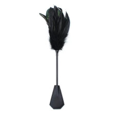 Feather Tickler 2-In-1 BDSM Teasing Tool Lightweight Black 33 cm Spanking Adult Toy