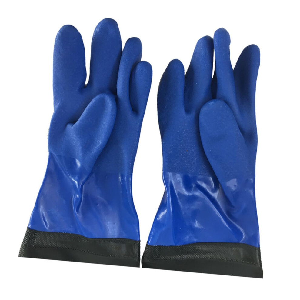 Extended Pvc Oil Gloves Thickened Wear-Resistant Industrial Work Gloves Black For Car Washing Chemical Protection And Cleaning 6447073702242