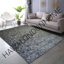 (DARK GREY, 190x270cm) LUXURY NON SLIP MACHINE WASHABLE MARBLE EFFECT RUGS 90X190CM 160X230CM 190X270CM