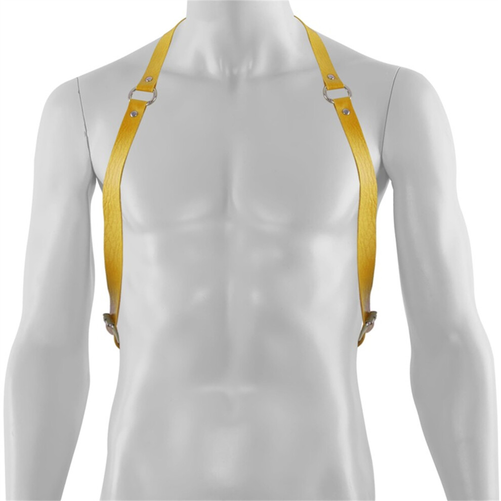 Punk Styles Harness Strap Suspenders Belt Women-orange yellow