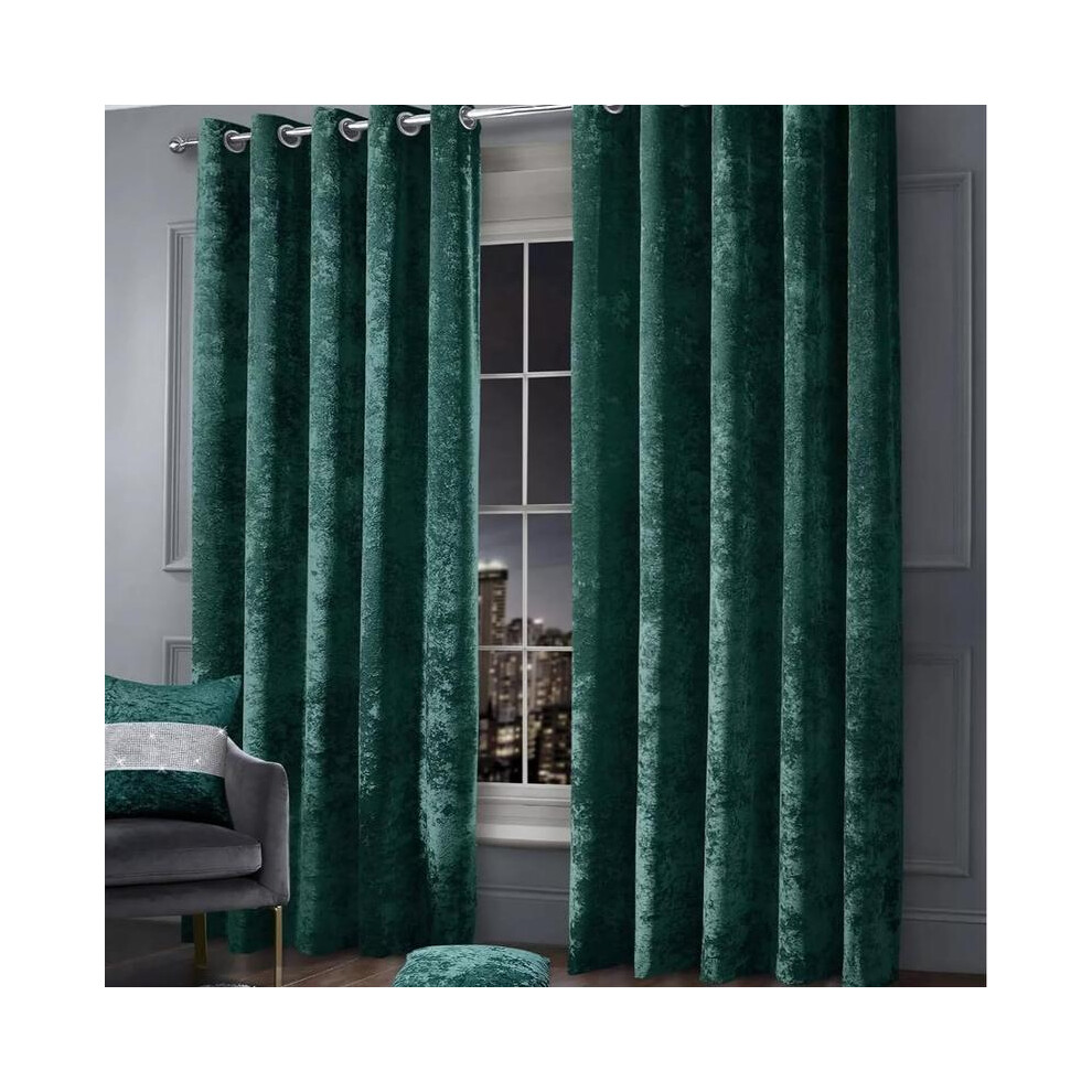 (Emerlad Green, 66" wide x 54" drop) Blackout Curtains- Premium Polyester Thermal Insulated Energy Saving Noise Reducing Set of 2 Rod Pocket Panels Bl-image-OPC-PKHQWKT-NEW