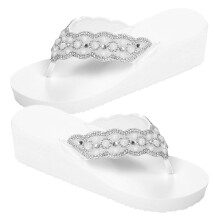 1 Pair Non-Slip Beach Sandals Women White 40 25.0cm 8us 5.5uk 39eu