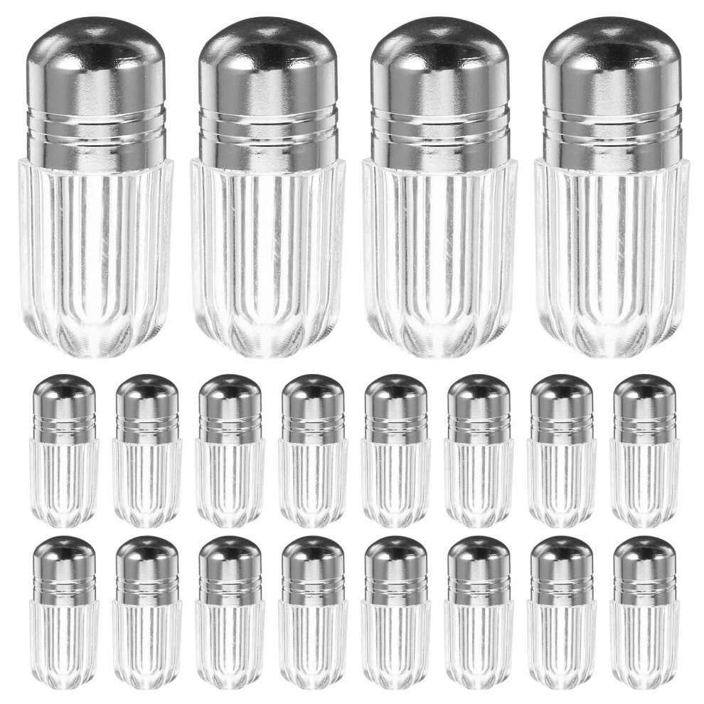 Ohphcall 20Pcs Empty Plastic Pill Containers Travel Medicine Bottles