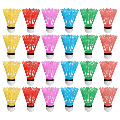 24pcs Plastic Shuttlecock Badminton Game Ball Head