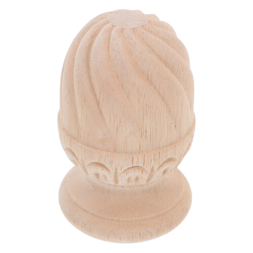 Solid Pineapple Wood Finial for Staircase Post Cap Decor