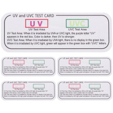 5pcs uvc-uva testing cards for light identification and indication