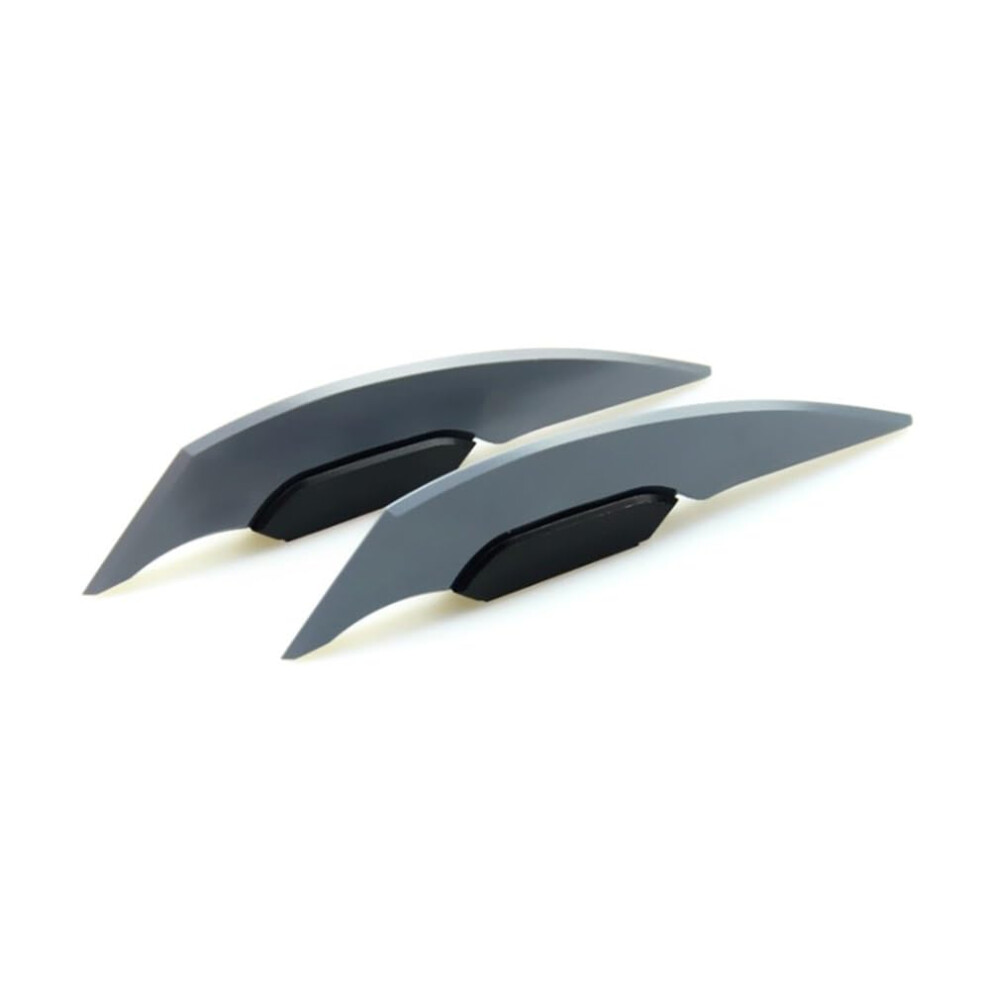 1Pair Universal Motorcycle Winglet Dynamic Wing Decoration Sticker Aerodynamic Spoiler For Motorbike And Scooter Gray 6447073702709