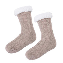 Super thick fleece knitted socks men and women winter sleep socks thickened warm floor socks Christmas gift