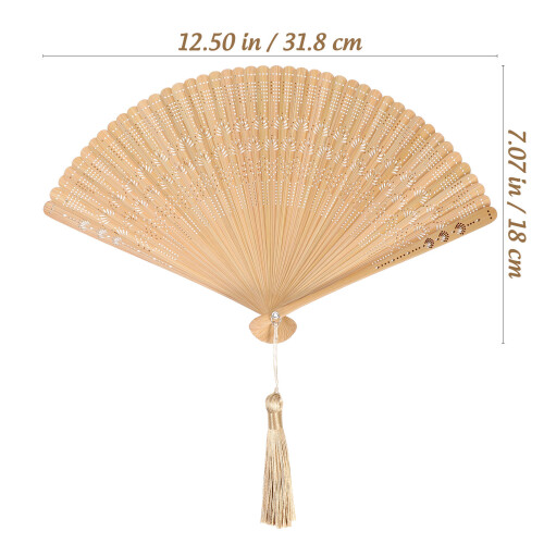 Portable Bamboo Fans Handheld Cooling For Anniversaries 1pcs 1