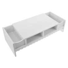 prateleira criativa para monitor com expositor e organizador branco