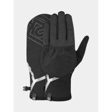 Ronhill Laufhandschuhe – Wind-Block Convertible Glove Thermo & Reflective – Schwarz – L
