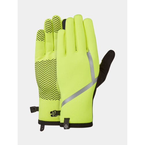 Ronhill Wind-Block Gloves – Thermische, winddichte Laufhandschuhe mit Reflektoren – Fluogelb – M