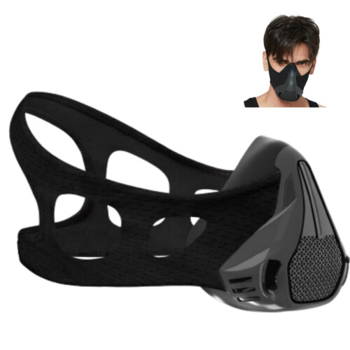 Altitude Training Mask Loop Experience Running Mask Breathing Trainer Dusk Mask Black M