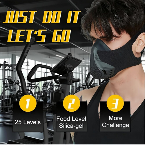 Altitude Training Mask Loop Experience Running Mask Breathing Trainer Dusk Mask Black M 1