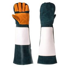 Pet Glove Leather Bite-Proof Anti-Scratch Gloves For Dog Handling, Grooming, And Trapping
