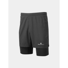 Ronhill Laufshorts Herren Core Twin 5" Short Performance & Comfort - Schwarz - L