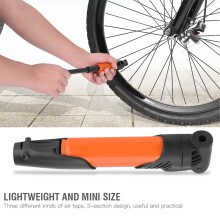 Leichter Fahrradpumpe mit Rahmenmontage, strapazierfähiger und kompakter Fahrradluftpumpe in Orange