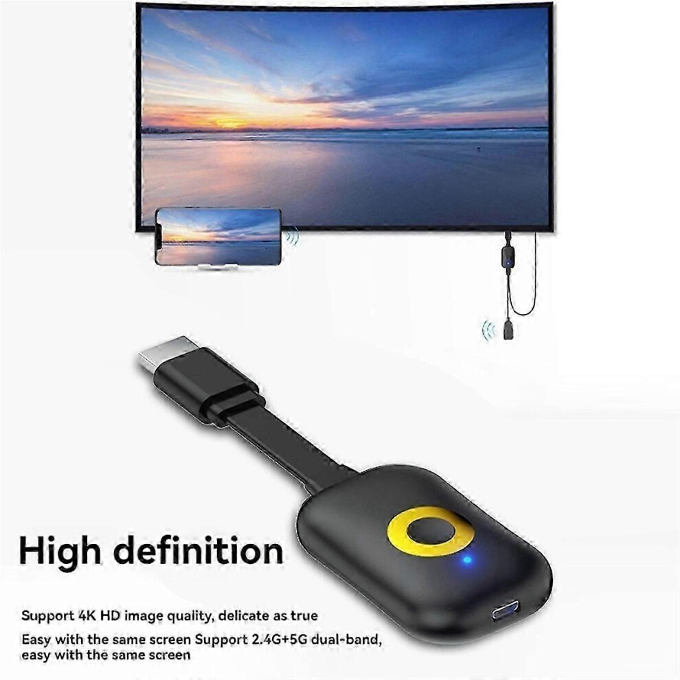 4K Wireless Hdmi Receiver For Tv Smartphone Laptop Streaming Mirroring 6935159250348