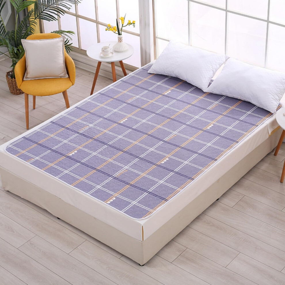 Gray Washable Incontinence Bed Pads For Kids And Adults 115X200cm Plaid Waterproof Reusable Machine Washable Adjustable For Wheelchair Sofa Car