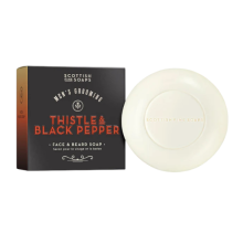 Scottish Thistle & Black Pepper Gents Face & Beard Soap 100g
