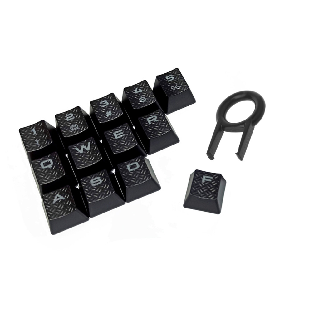 Oem Textured Slip Proof Keycaps Enhances Typing And- Black 7751000193034