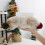 Simple White Plush Tissue Bag Elegant Plush-White Long Handle 7