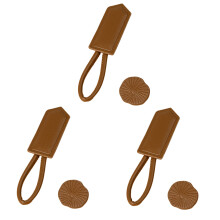 3pcs Leather Horn Buttons Jackets Coat Closure Toggle-Brown