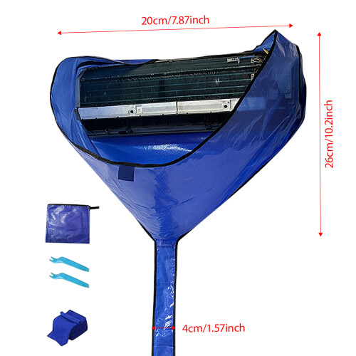 Global Split CONDITIONING Cleaning Cover Flexible Size-Blue 2