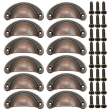 Retro cabinet drawer door handle decoration cabinet drawer vintage shell handle cabinet drawer curved wrought iron