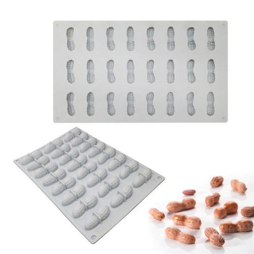 Silicone Mousse Cake Molds 24 Cup Peanut Shape Chocolate Dessert 1