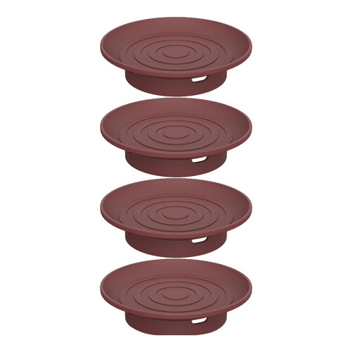 4-teilige Silikon-Weinbecherabdeckungen mit Snacktabletts,