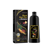 Shampooing Colorant Noir Intense aux Plantes de Fo-Ti - Cheveux Nourris et Brillants