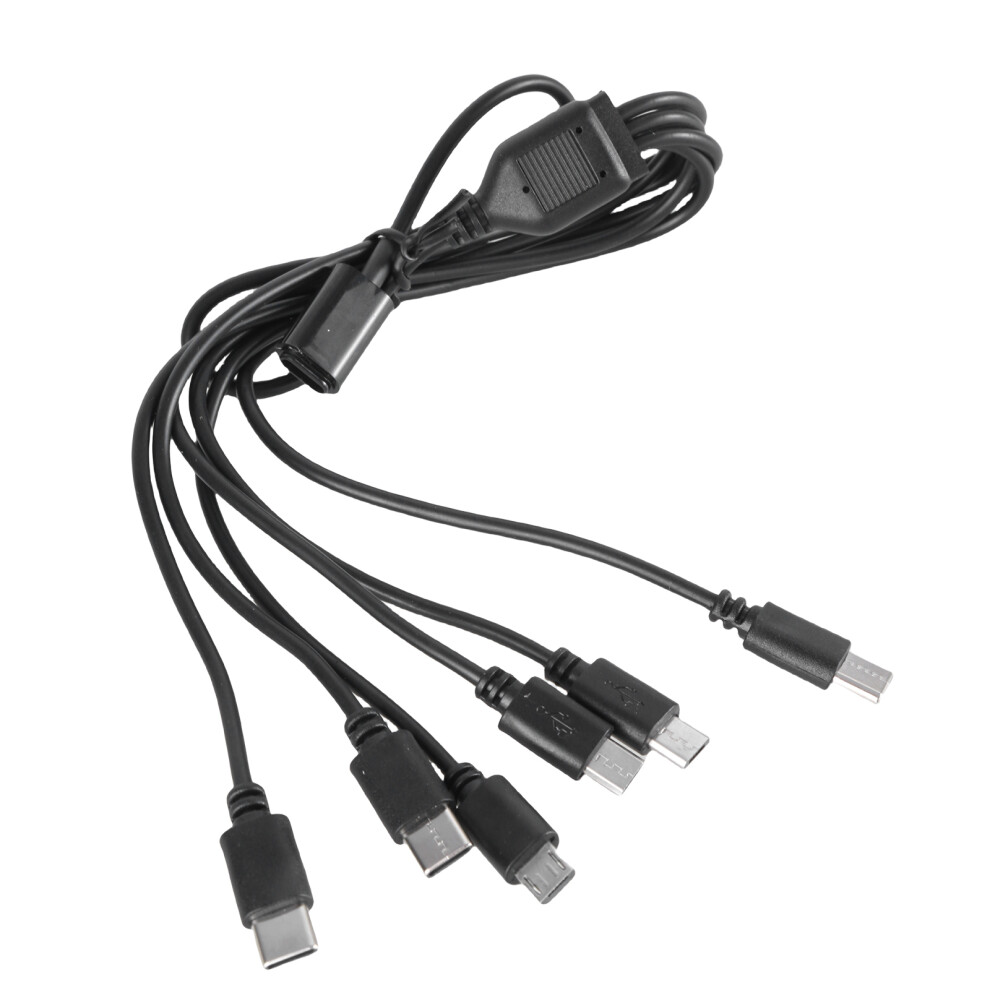 Efficient Multi Device Charging Cord Usb C Input With Six 7709000003846