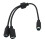 4Pin 1 Male Split 2 Female Y Adapter Cable Component Wire Y 1
