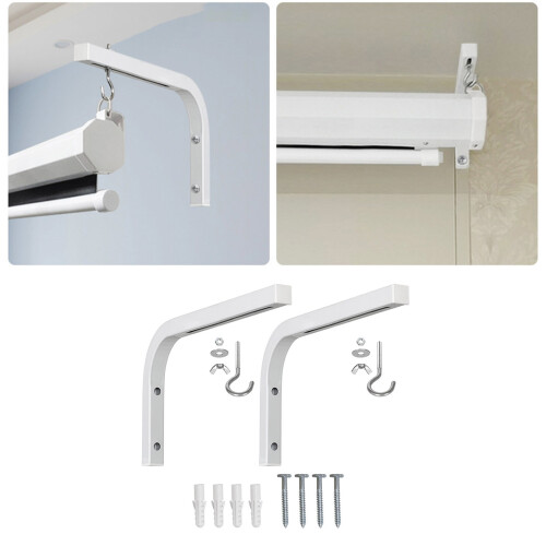 Projector Screen Ceiling Mount L Brackets Adjustable Clearance 1