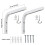 Projector Screen Ceiling Mount L Brackets Adjustable Clearance 3